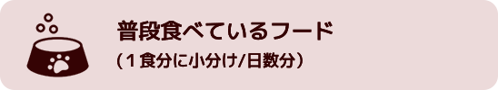 普段食べているフード