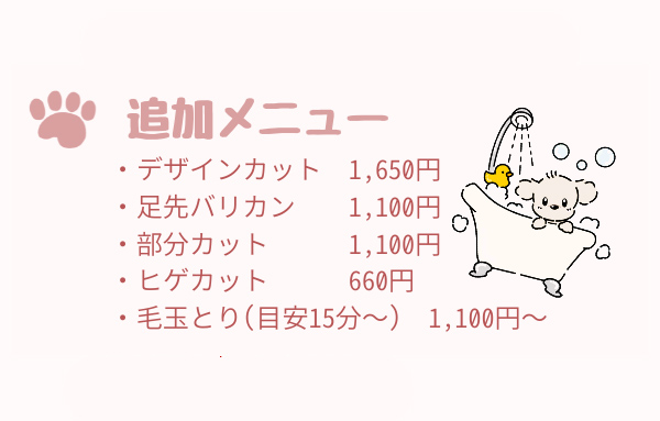追加メニュー